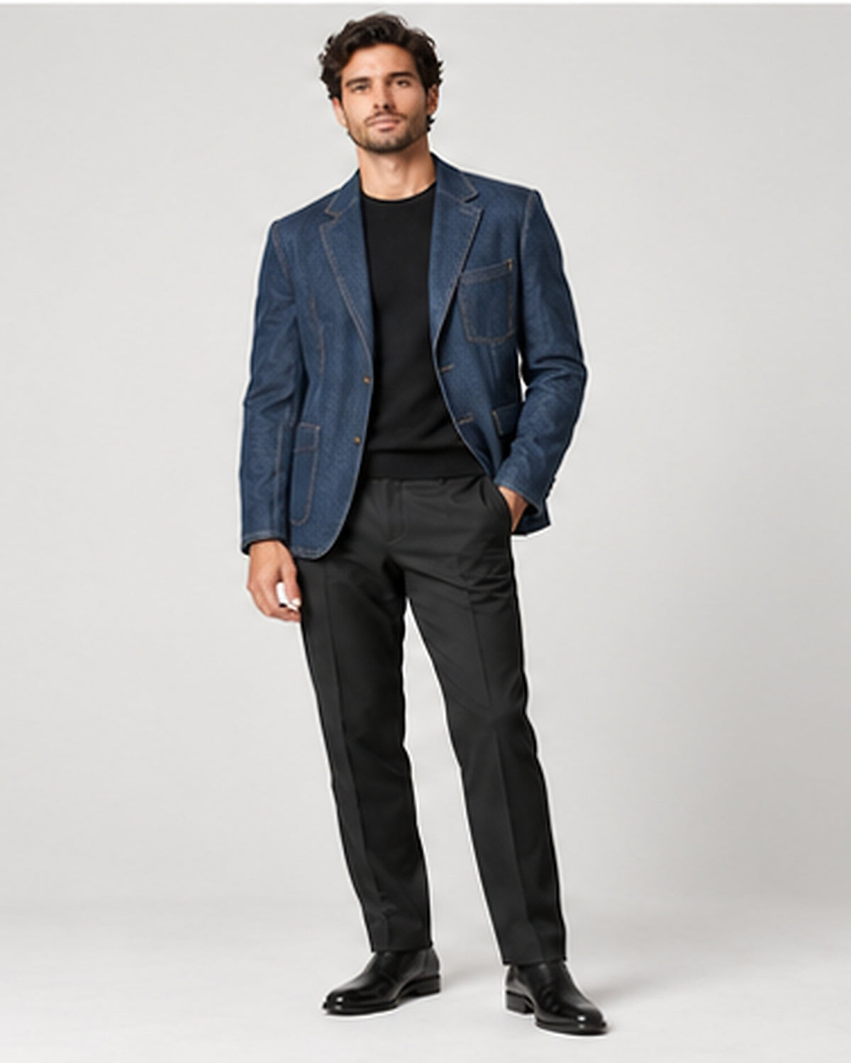 DFCOLOR::Indigo::Indigo Chore Blazer — Product Card 4:5 HD on-body view