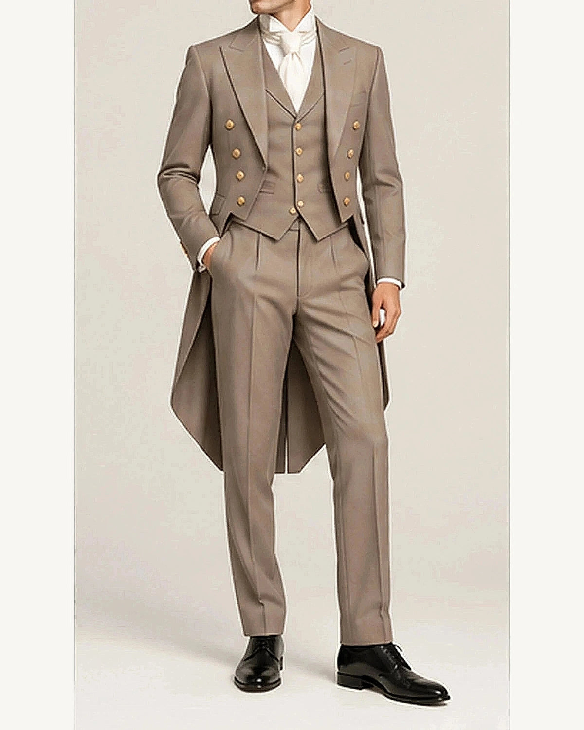 DFCOLOR::Taupe::onbody — Regency Tailcoat Formal Set