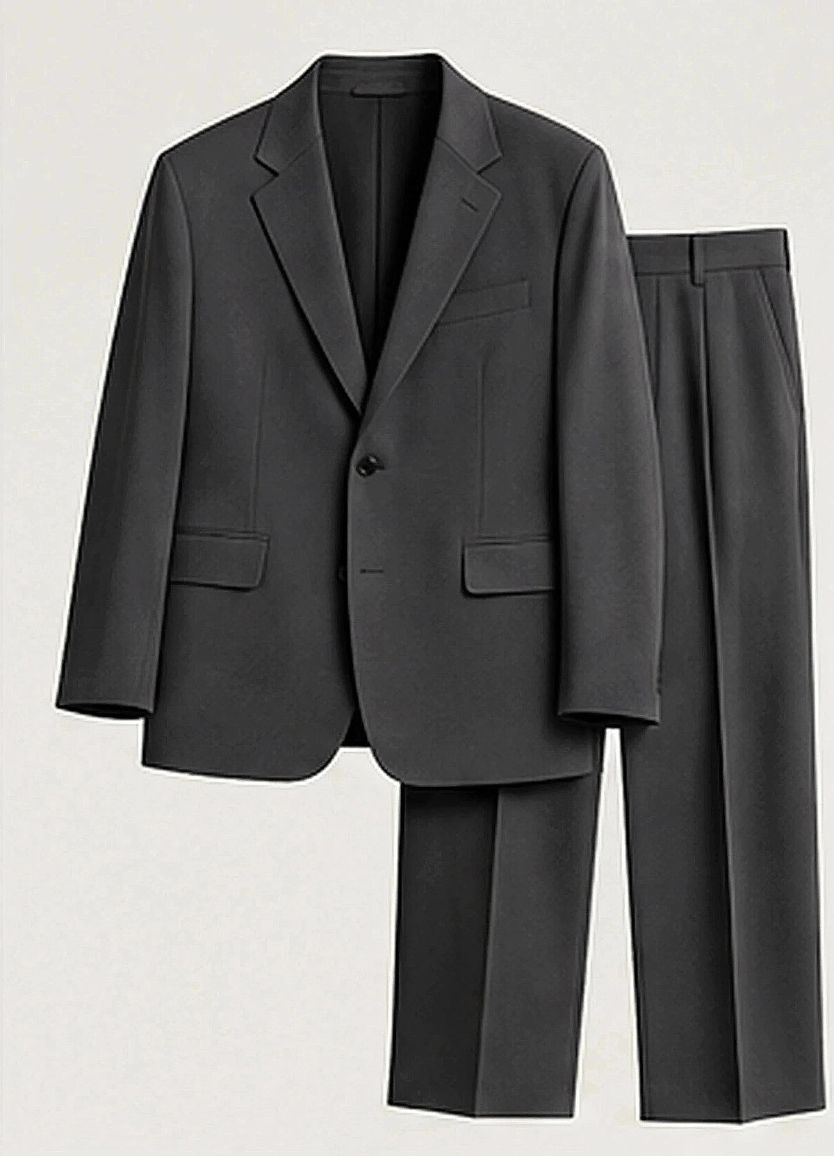 DFCOLOR::Charcoal::product — Dark Olive Unstructured Two-Piece Suit