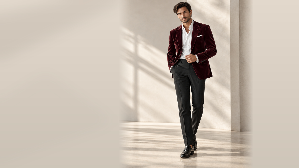 DAREFORMS Formal Jackets — one male model, soft daylight, neutral editorial collection banner. No embedded pricing.