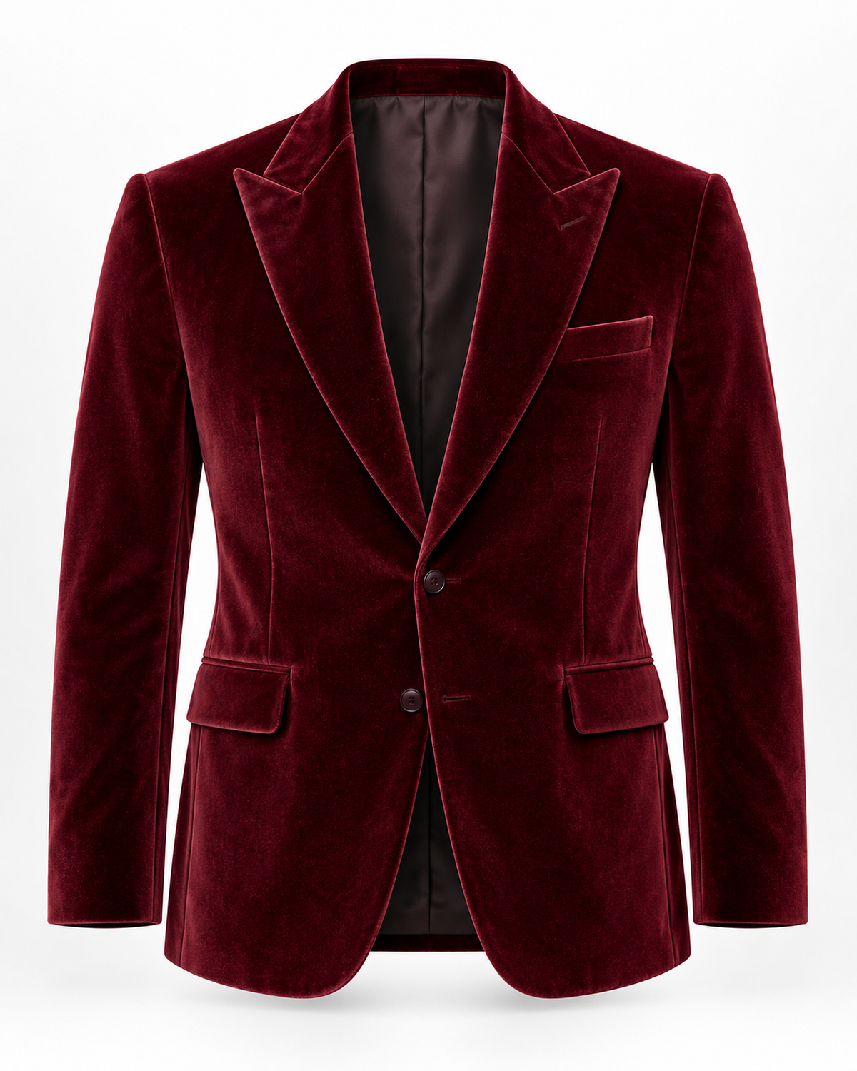 DFCOLOR::Burgundy::V4 AI product-front studio image; garment-only, approved mother-image visual