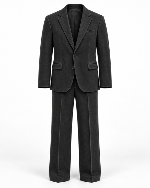 DFCOLOR::Washed Black::V4 AI product-front studio image; garment-only, approved mother-image visual