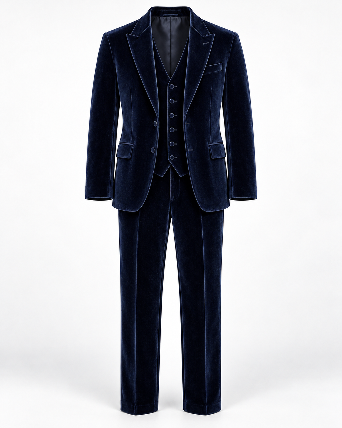 DFCOLOR::Navy::V4 AI product-front studio image; garment-only, approved mother-image visual