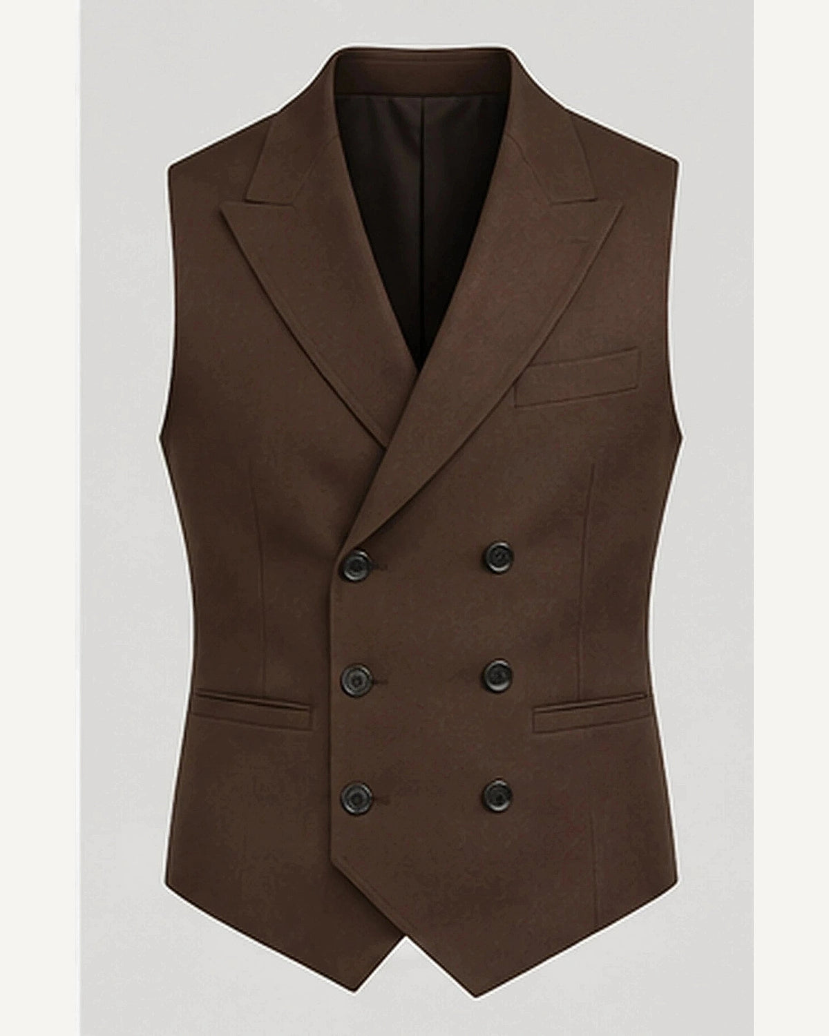 DFCOLOR::Chocolate::product — Double-Breasted Regency Waistcoat; 4:5 full-image reframed without crop