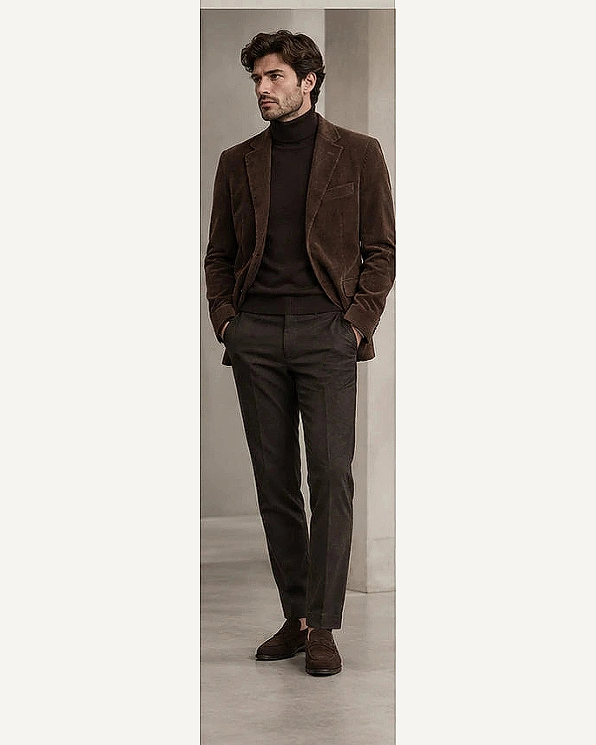 DFCOLOR::Espresso::onbody — Fine-Wale Corduroy Elbow-Patch Sport Coat; 4:5 full-image reframed without crop