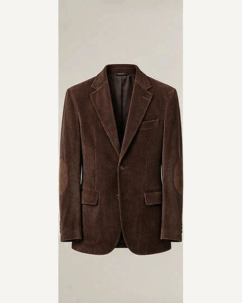 DFCOLOR::Espresso::product — Fine-Wale Corduroy Elbow-Patch Sport Coat; 4:5 full-image reframed without crop