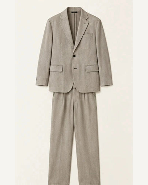 DFCOLOR::Stone::product — Washed Black Relaxed Two-Piece Suit; 4:5 full-image reframed without crop