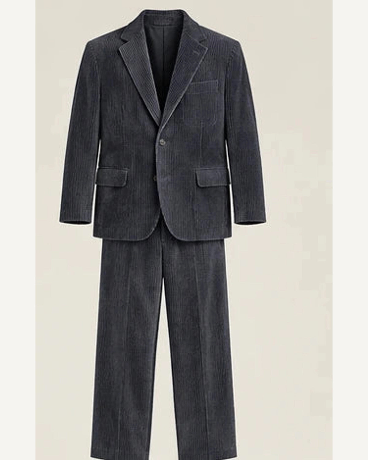 DFCOLOR::Slate::product — Tobacco Corduroy Two-Piece Suit; 4:5 full-image reframed without crop