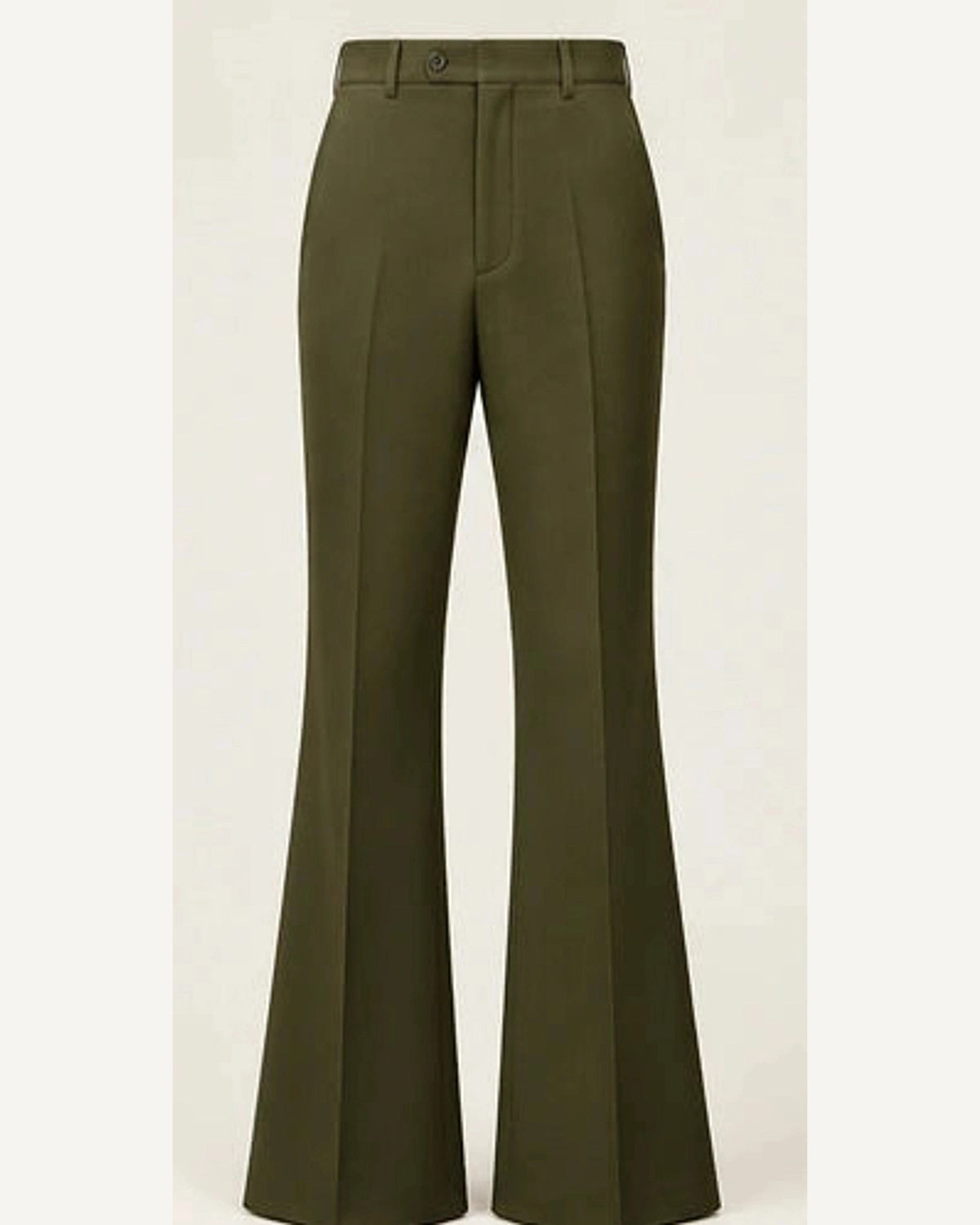 DFCOLOR::Olive::product — Walnut High-Rise Flare Trousers; 4:5 full-image reframed without crop
