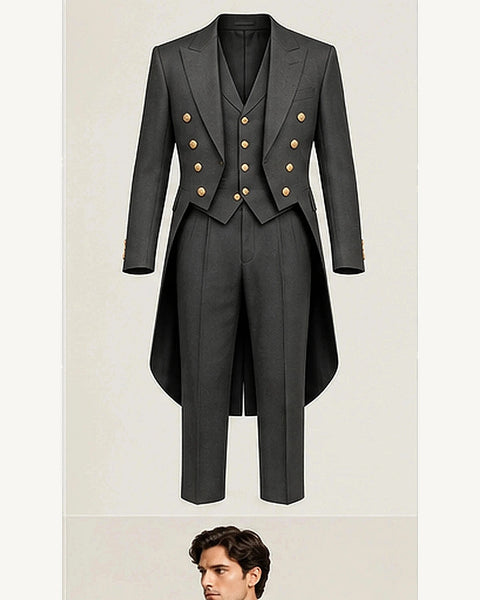 DFCOLOR::Charcoal::product — Regency Tailcoat Formal Set