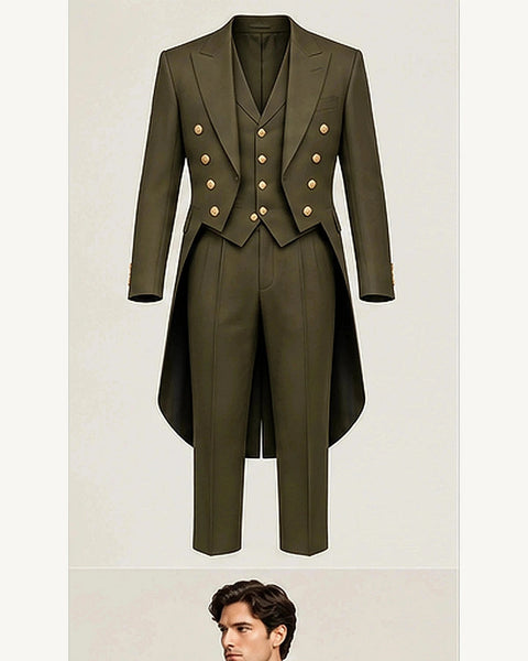 DFCOLOR::Olive::product — Regency Tailcoat Formal Set