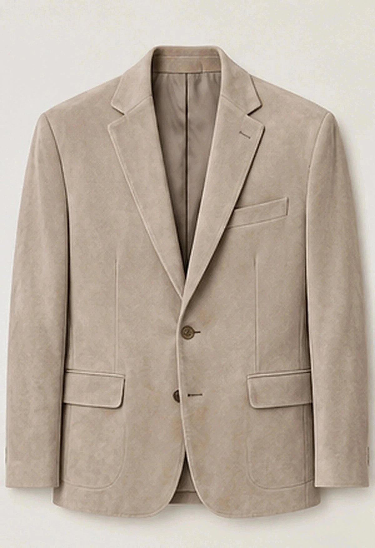 DFCOLOR::Stone::product — Espresso Faux Suede Relaxed Blazer