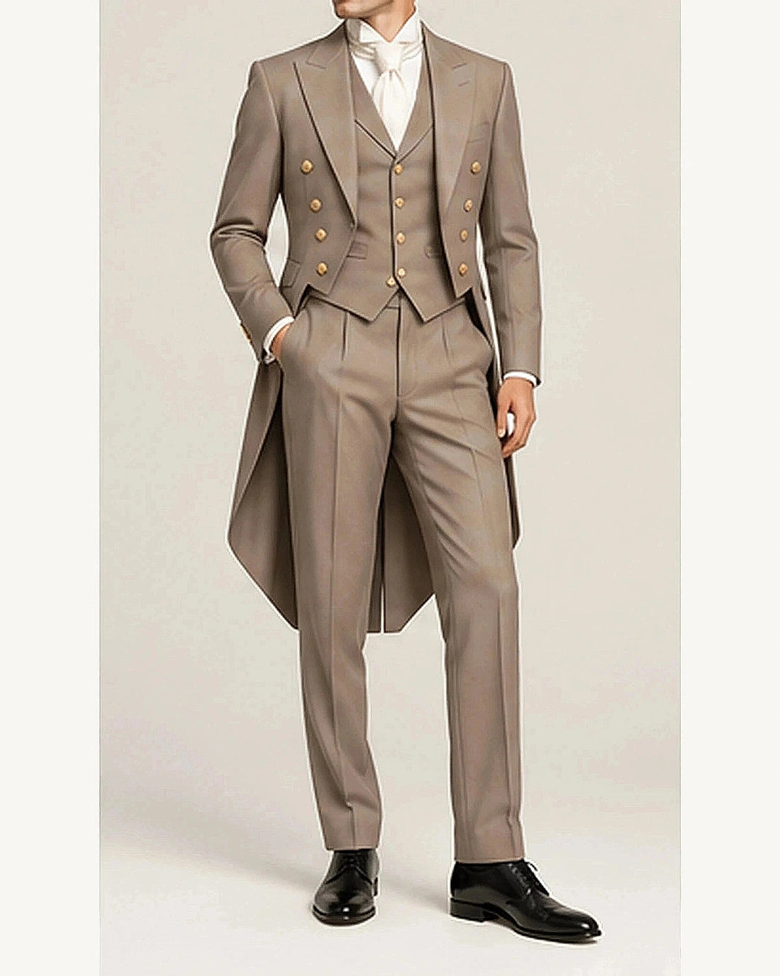 DFCOLOR::Taupe::onbody — Regency Tailcoat Formal Set