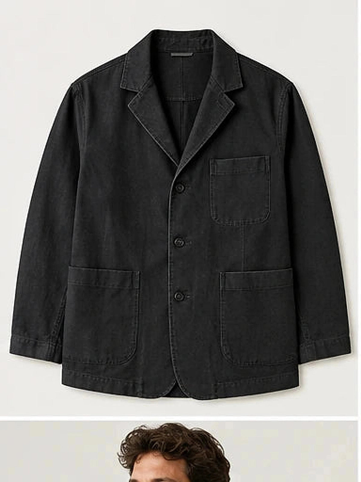 DFCOLOR::Washed Black::product — Indigo Chore Blazer
