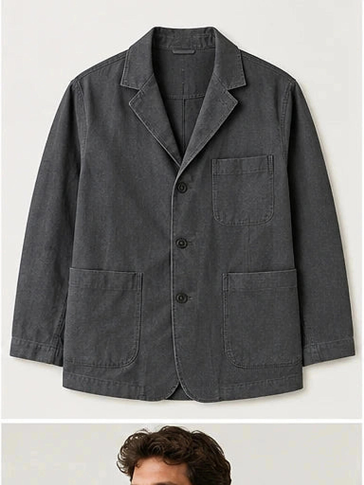 DFCOLOR::Charcoal::product — Indigo Chore Blazer